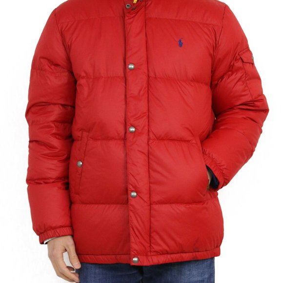POLO RALPH LAUREN Boy's Red Hooded Down Puffer Jacket Coat XL (18-20) NEW - Picture 2 of 6